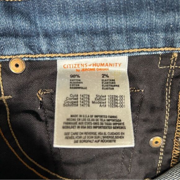 Citizen Of Humanity Destroyed Distressed Dita Petite Lowrise Bootcut Leg 26 Jean - Picture 10 of 11